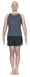 Tadasana mountain pose front view